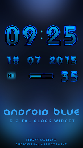 Digital Clock ANDROID BLUE