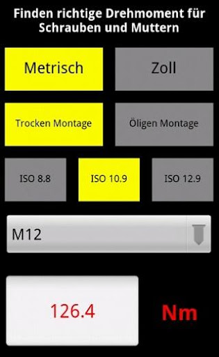 Drehmomenteinstellung