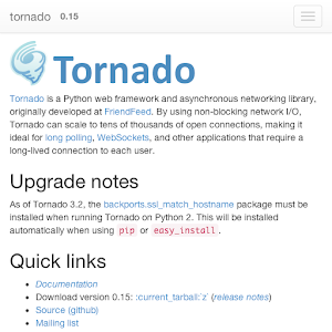 python tornado doc 0.0.1