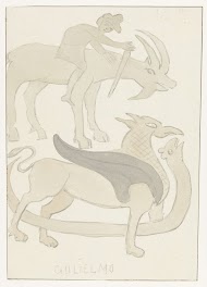 Detail van het plaveisel en mozaïek van de kathedraal in Brindisi