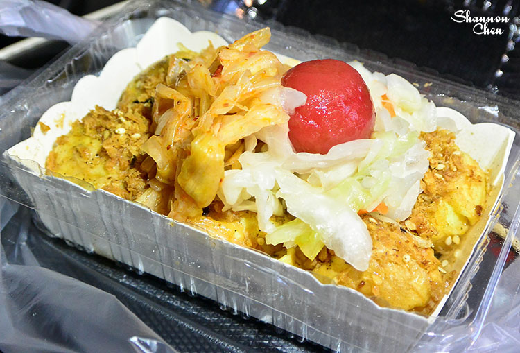 *泡蛋蝦泡菜蝦蛋年糕*章魚燒變化版(泡蛋蝦、台中、逢甲夜市、小吃、宵夜、排隊店)