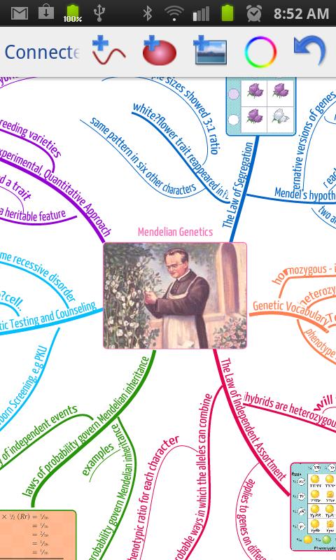 Android application Connected Mind (mind mapping) screenshort