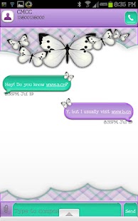 Lastest GO SMS - Mint Butterfly Sky APK