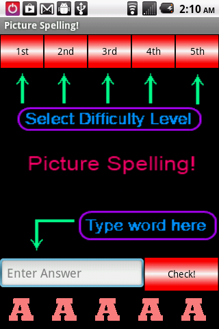 Picture Spelling Grade