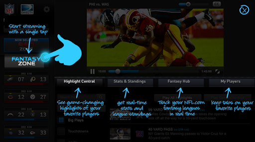 NFL Sunday Ticket for Tablets