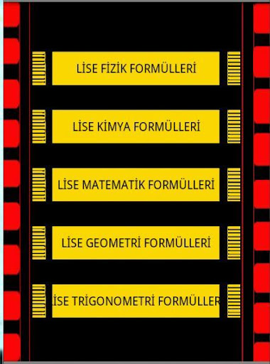 FİZİK KİMYA GEOMETRİ FORMÜLLER