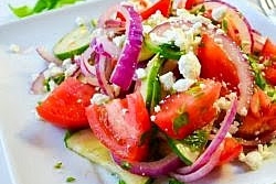 Tomato Cucumber Herb Salad With Balsamic Vinaigrette