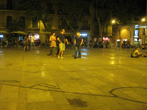 One of the many plazas in Barcelona where hipsters sit around and drink Estrella, which they bought from sketchy men on the corner at 5 Euros per 6 pack. They might have been selling other things…but I never asked.