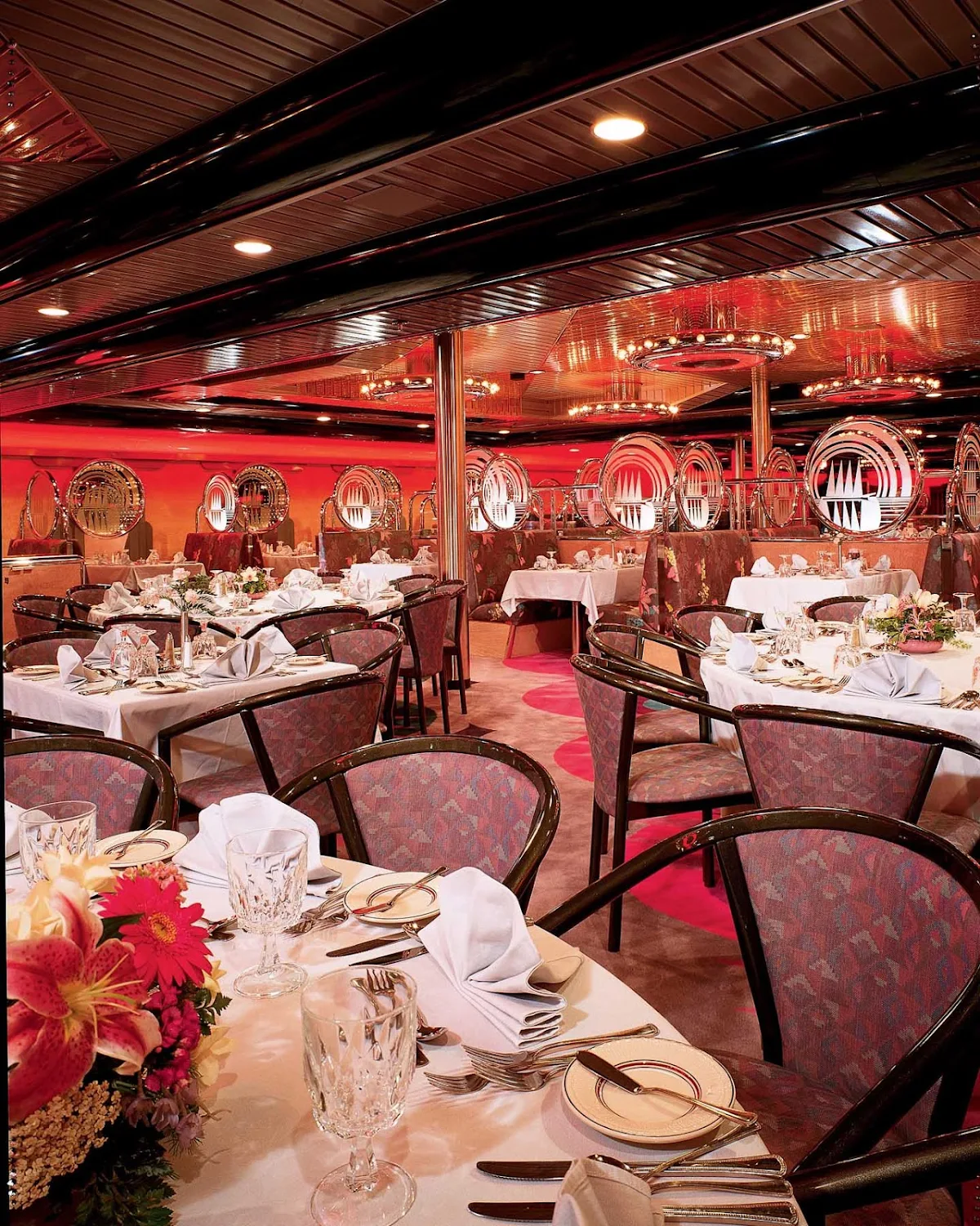 Carnival-Ecstasy-Wind-Star-restaurant - A look at Wind Star restaurant, one of Carnival Ecstasy's main dining rooms.  