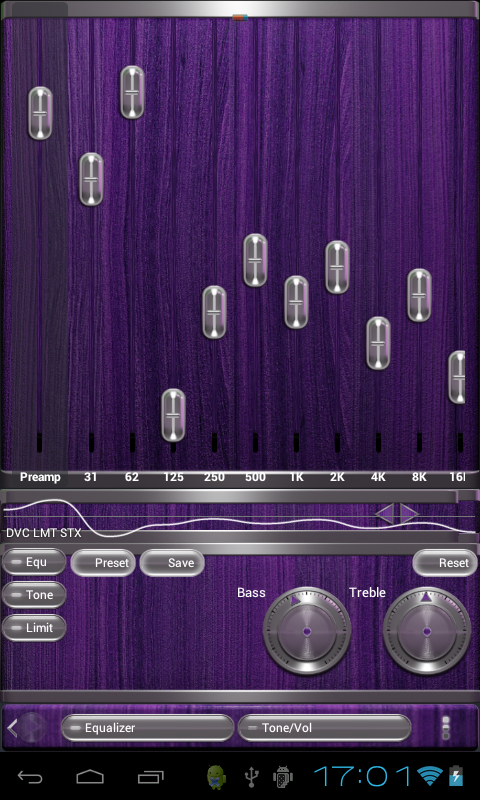 poweramp skin metal purplewood Screen 3