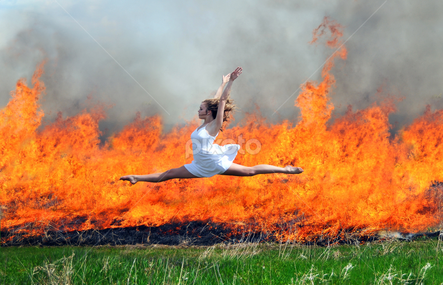 Dancing with Fire by Erika SisterSong - People Portraits of Women