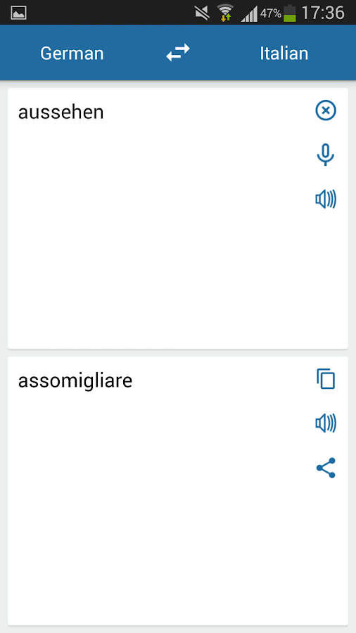 German Italian Translator Android Apps on Google Play