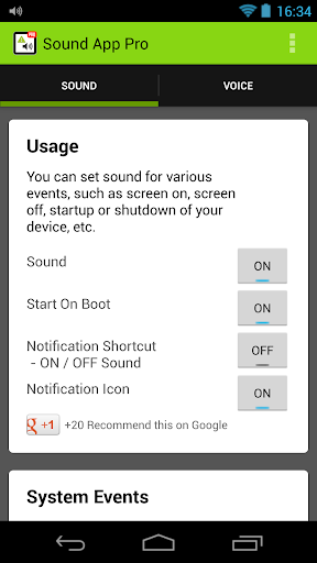 Sound App: Set Sound Voice