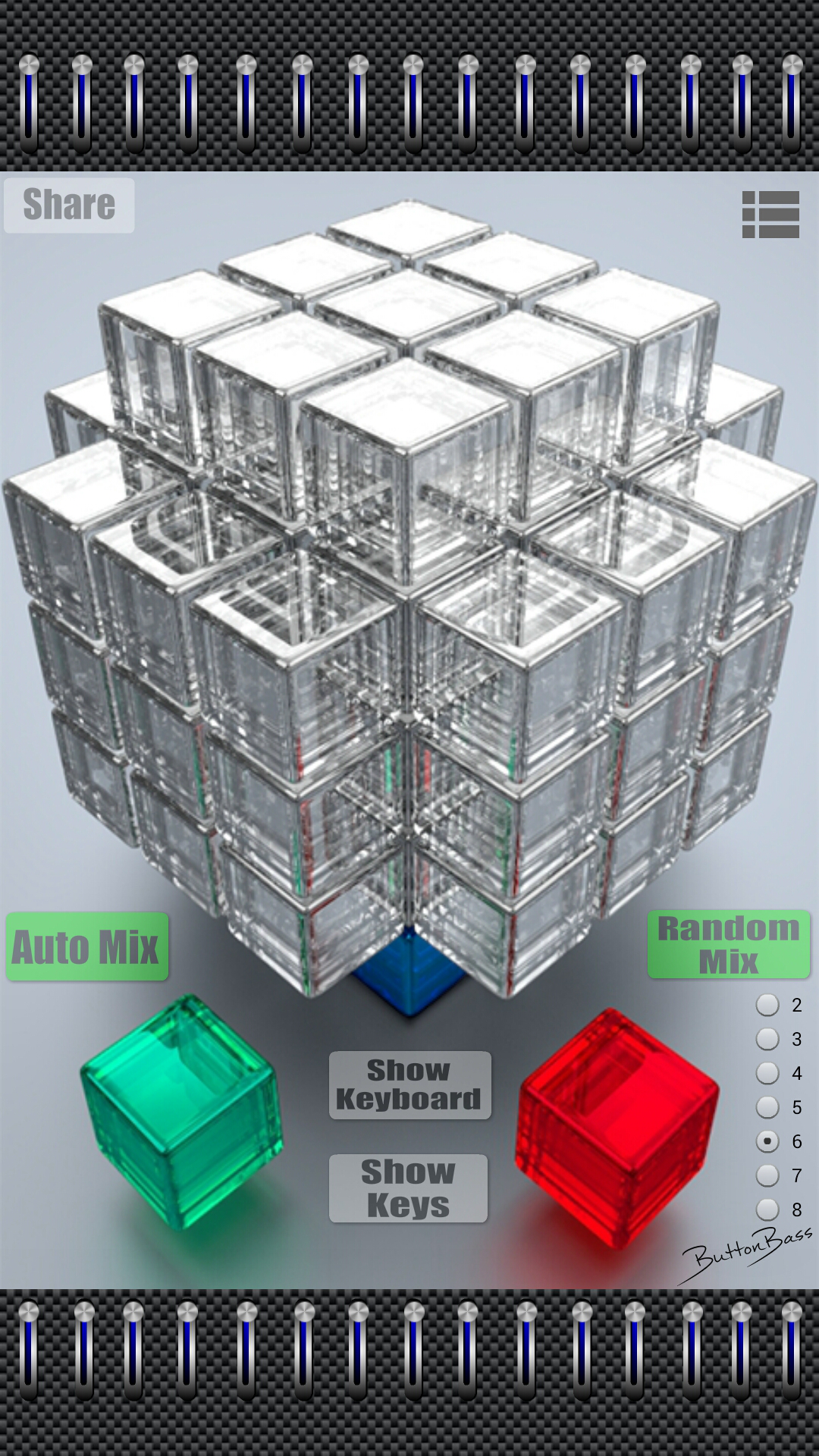 Android application ButtonBass EDM Cube screenshort
