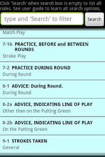 Android application Golf Rules Pro 2012 - 2015 screenshot