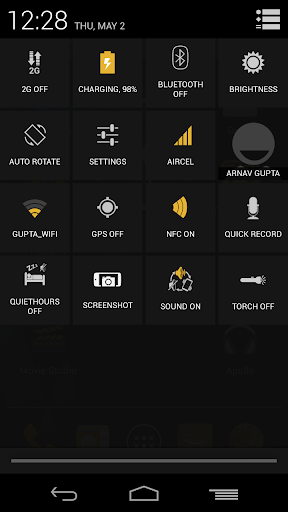 AOKP CM10.1 HOLO YELLOW THEME