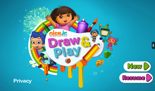 Android application Nick Jr Draw &amp; Play HD screenshort
