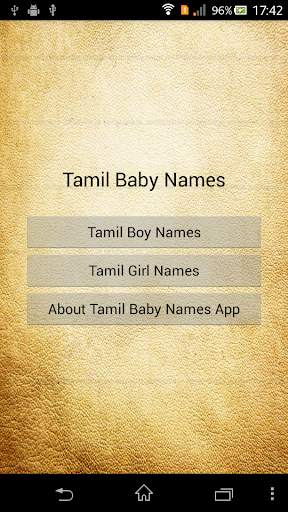 Tamil Baby Names