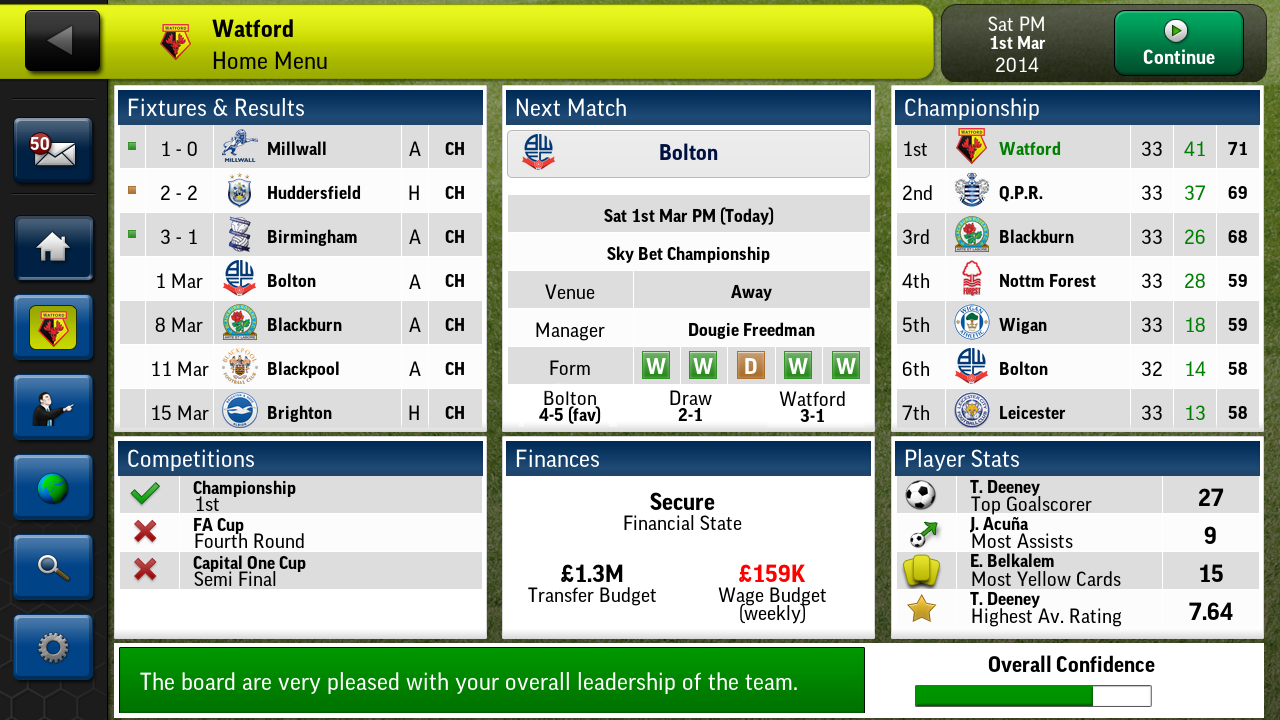 Football Manager Handheld 2014 - imagem de tela