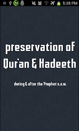 Preservation of Quran & Hadith poster 1