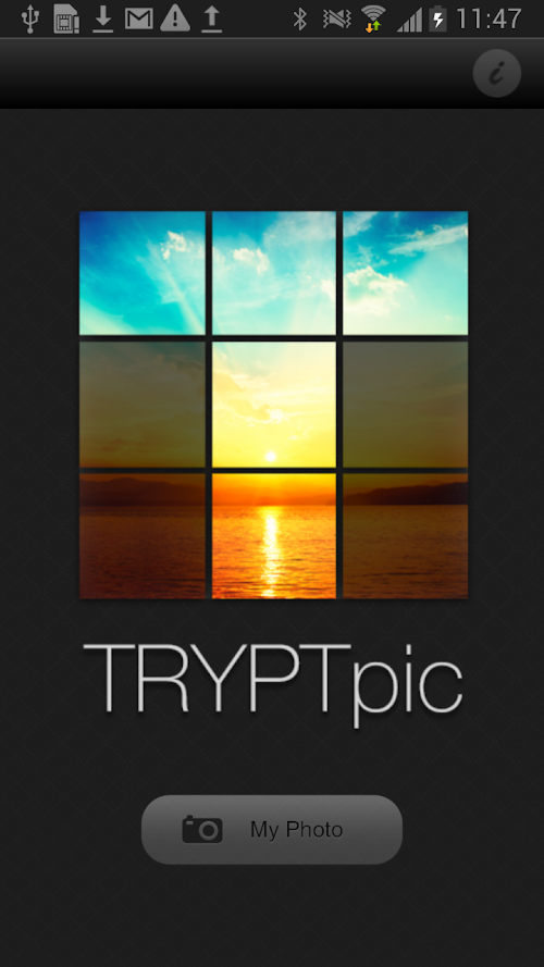 Android application TRYPTpic screenshort