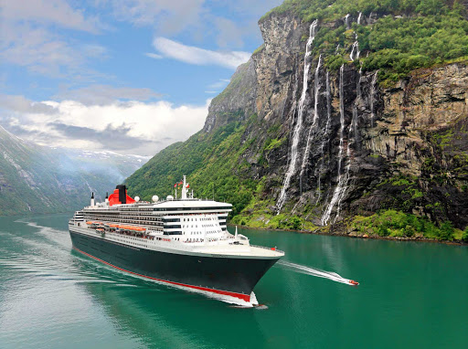 Cunard-Queen-Mary-2-fjords - Take in breathtaking views of the beautiful mountainsides and fjords of Norway on a sailing aboard Queen Mary 2.