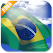 3D Brazil Flag icon