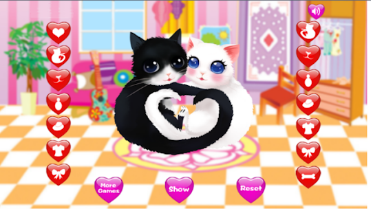 Heart Cats - Perky Dressup