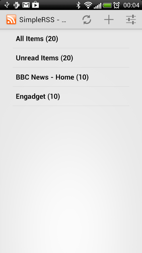 Android application SimpleRSS (rss / feed reader) screenshort