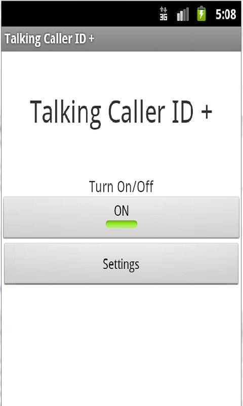 Android application Talking Caller ID + screenshort