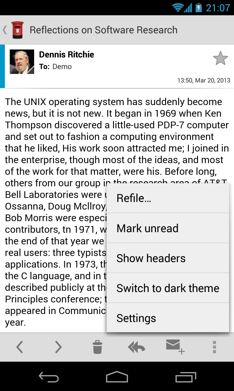 Kaiten Mail Screen 2