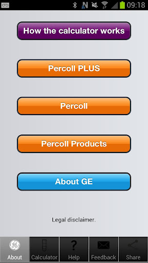 GE Percoll Calculator