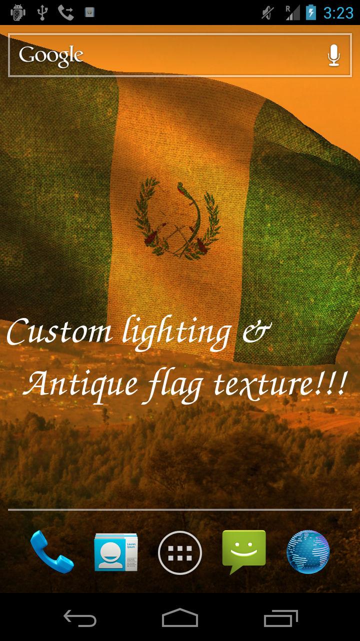 3D Guatemala Flag Screen 3