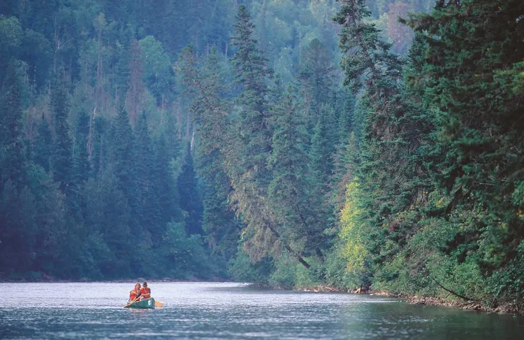 Canoeing in Gaspesie, Quebec, where it's just you and nature.