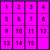 Classic 15 Square Puzzle Game