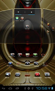 Next Launcher Thème d'or rouge - screenshot thumbnail