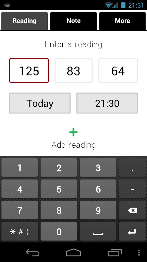 Android application Blood Pressure Journal Premium screenshort