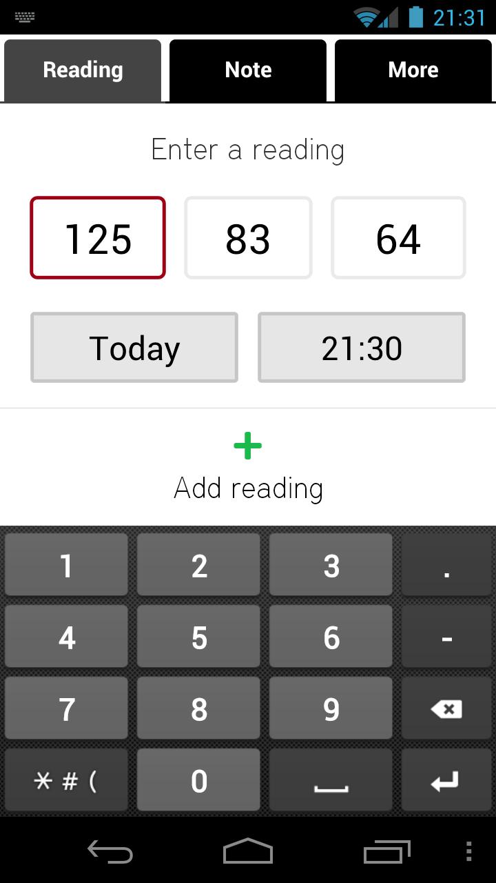 Blood Pressure Journal Premium Screen 1