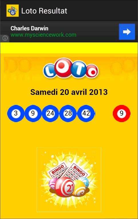 Loto Resultat Screen 3