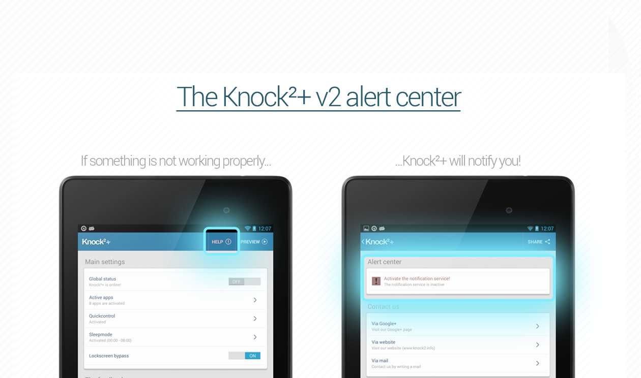Knock²+ V2 // Notifications - screenshot