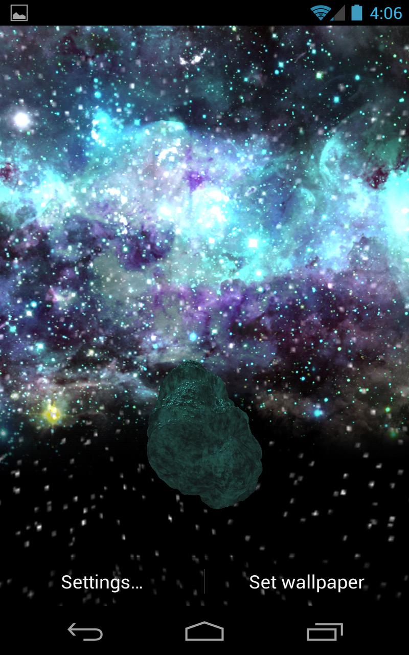 Asteroid Apophis vs Galaxy LWP Screen 2