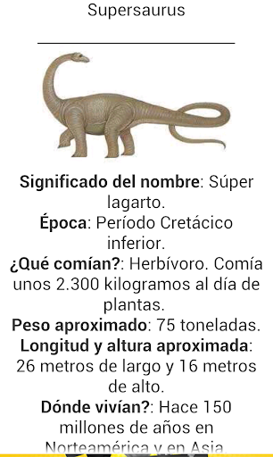 【免費教育App】Tipos de dinosaurios-APP點子