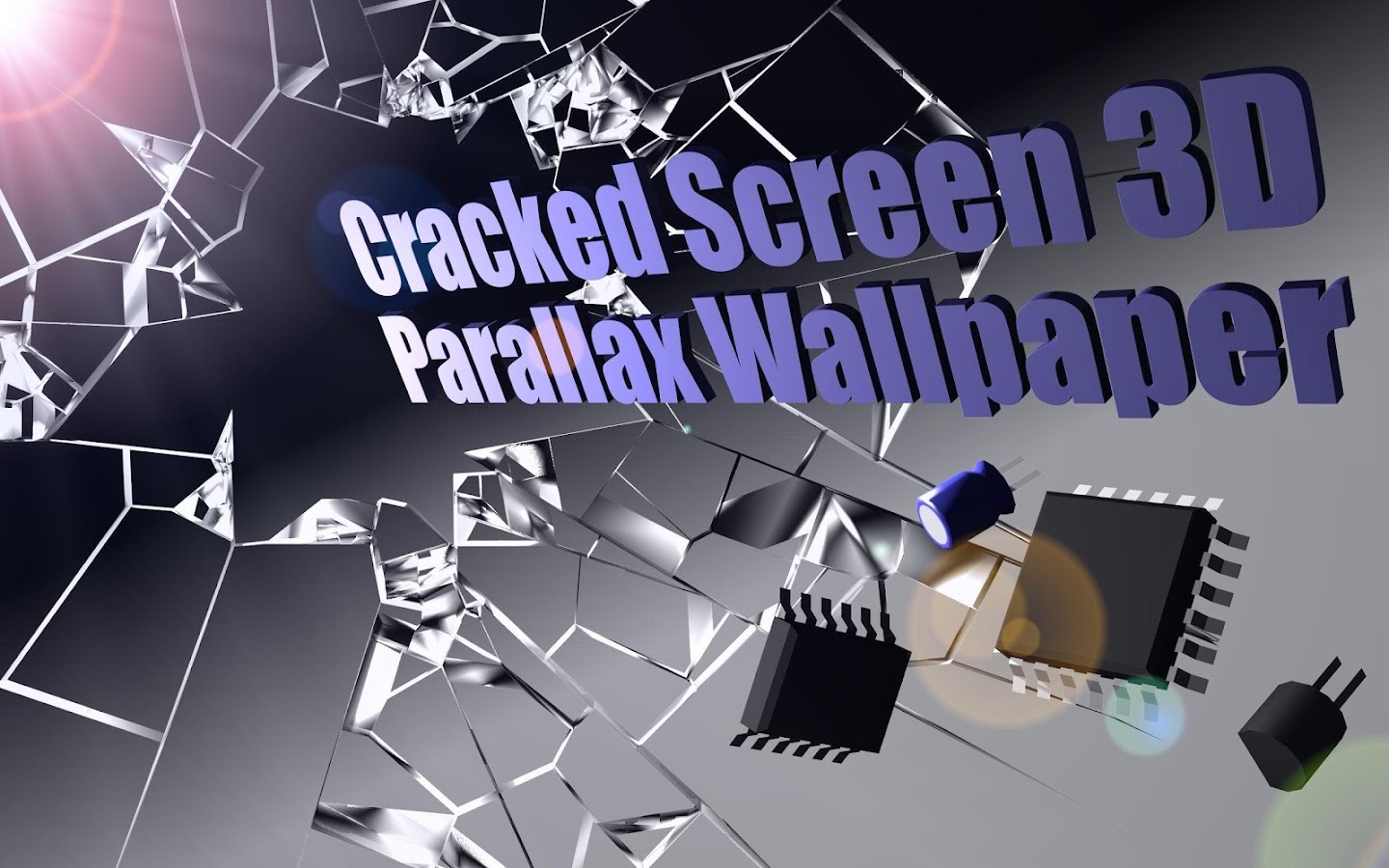 Cracked Screen Gyro 3D Parallax Wallpaper HD Apl Android Di