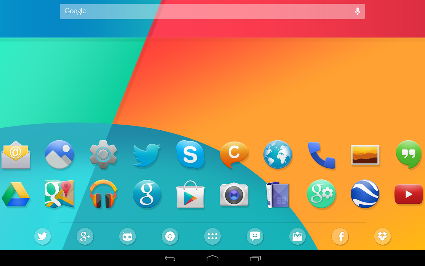 KitKat 4.4 Launcher Theme - screenshot