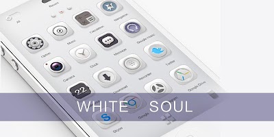 White Soul GO Launcher Theme APK スクリーンショット画像 #2