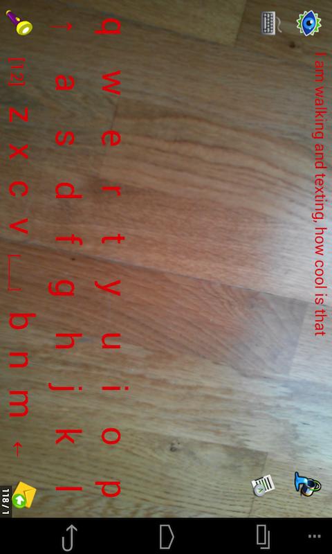 Android application Walk and Text ( Type n Walk ) screenshort