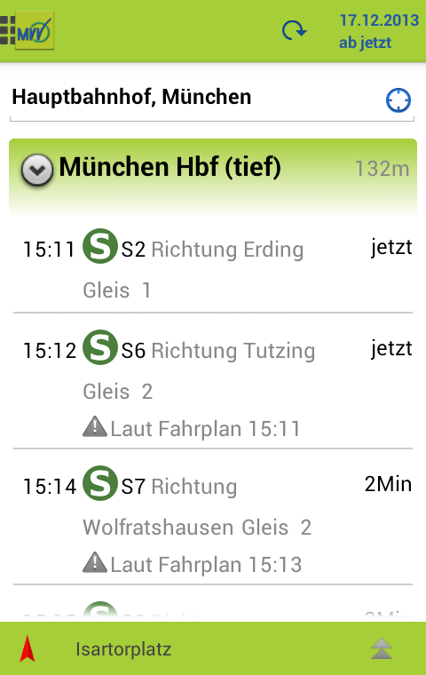 Android-Anwendung MVV-App – Munich Journey Planner & Mobile Tickets Screenshot
