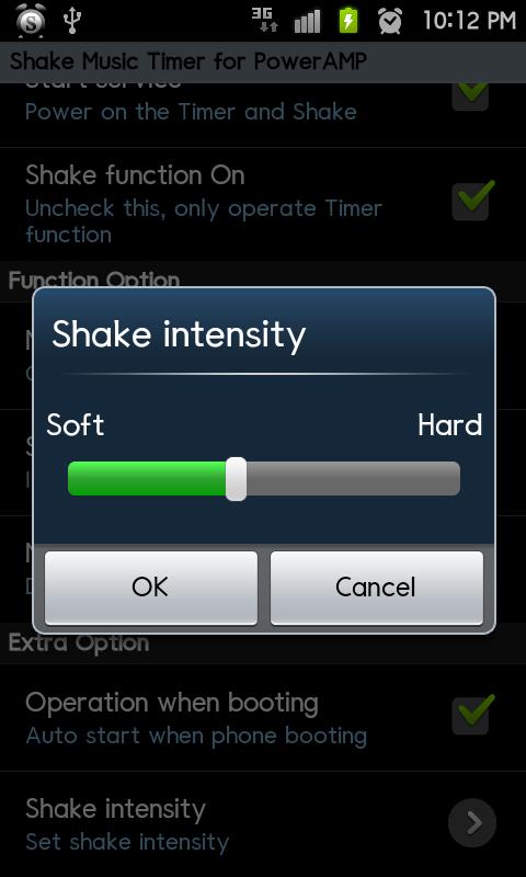 PowrAMP ShakeMusicTimer Screen 3