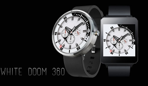 White Doom 360 Watch -Moto 360