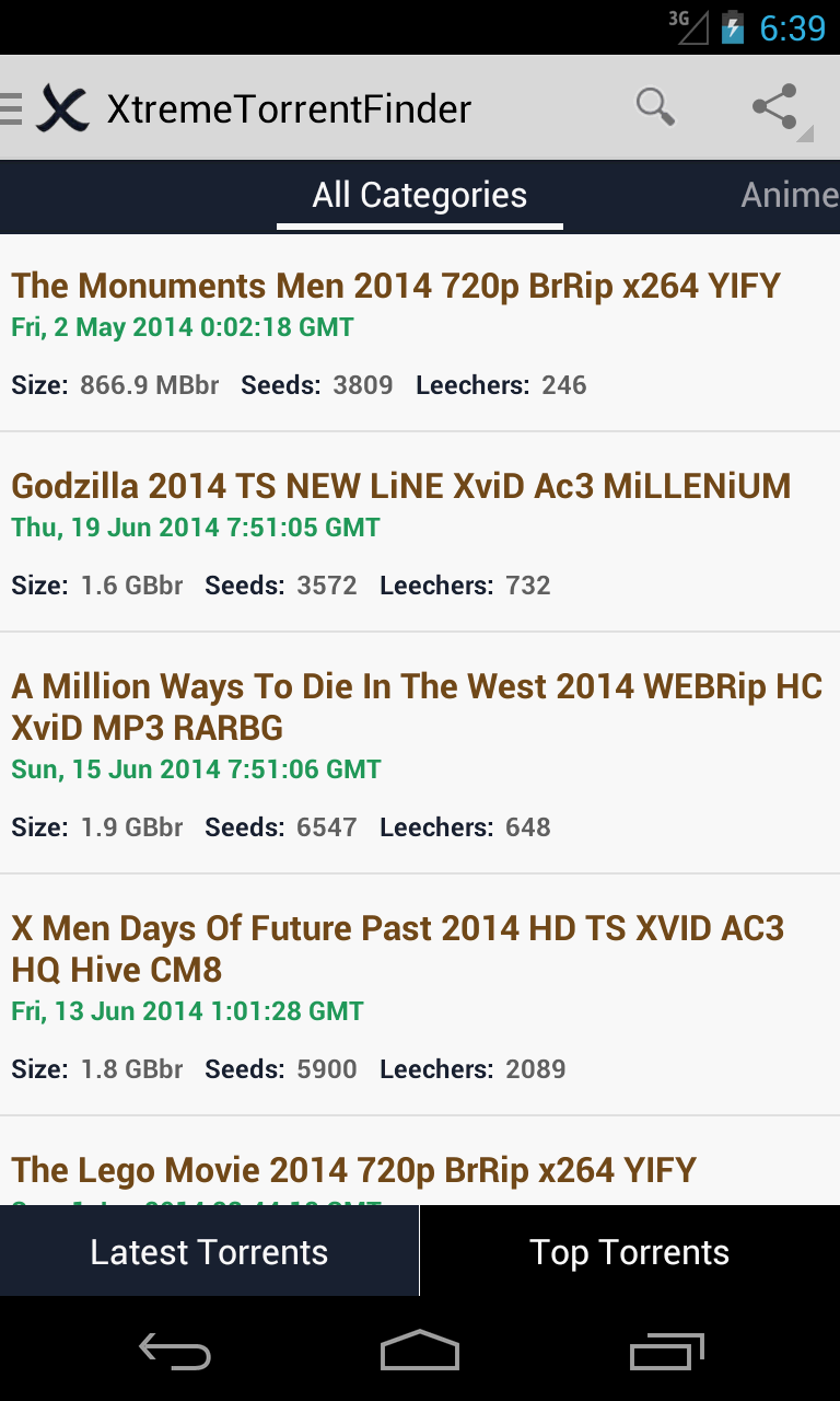 XtremeTorrentFinder+ (AdsFree) Screen 1
